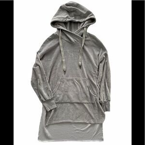 NSF Brau Poncho Hoodie Sweatshirt Pale Grey S M